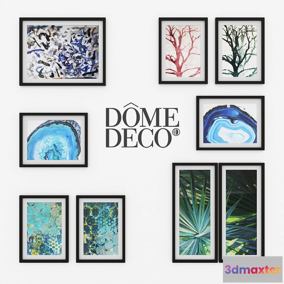 580972 - Dome deco set of paintings