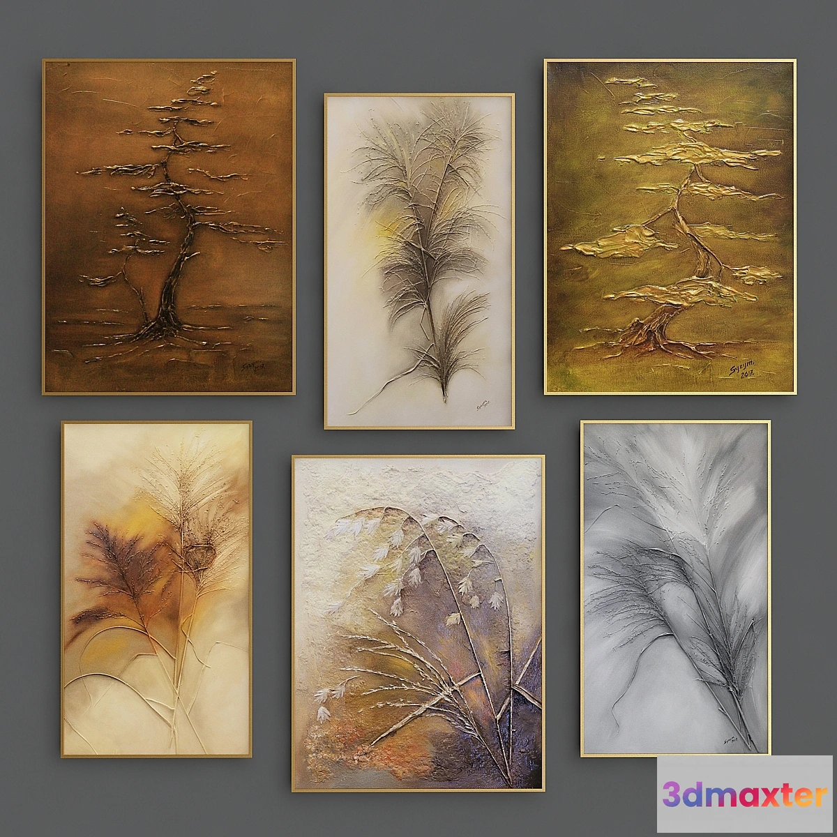 581040 - Bas relief autumn painting