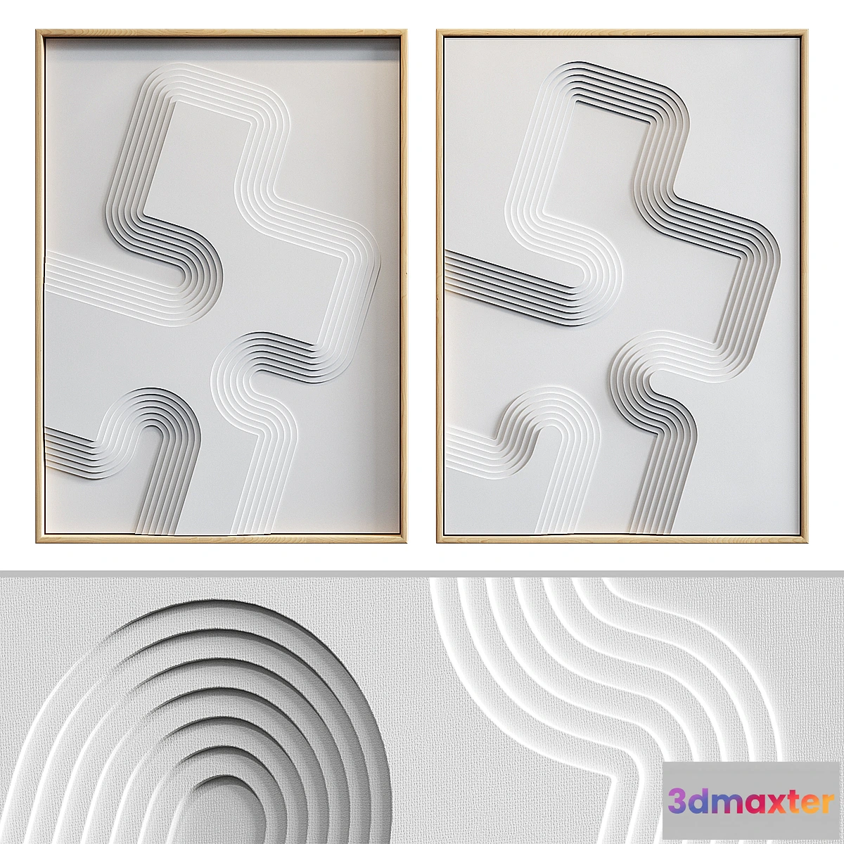 595033 - Relief WHITE ART set 2