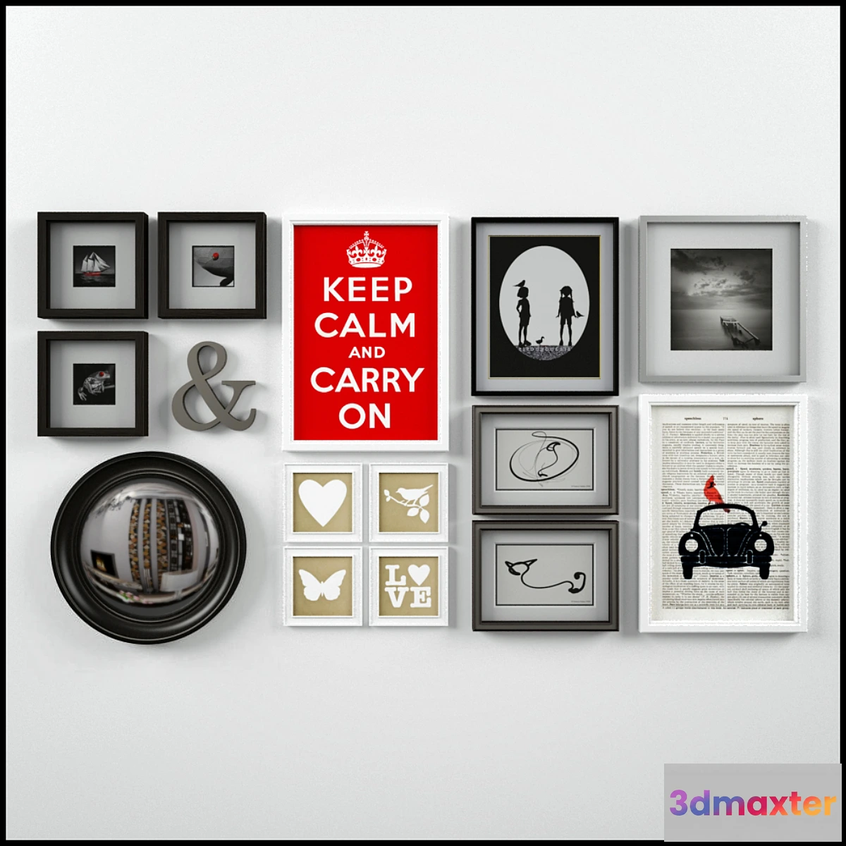 629383 - Modern frames on a wall