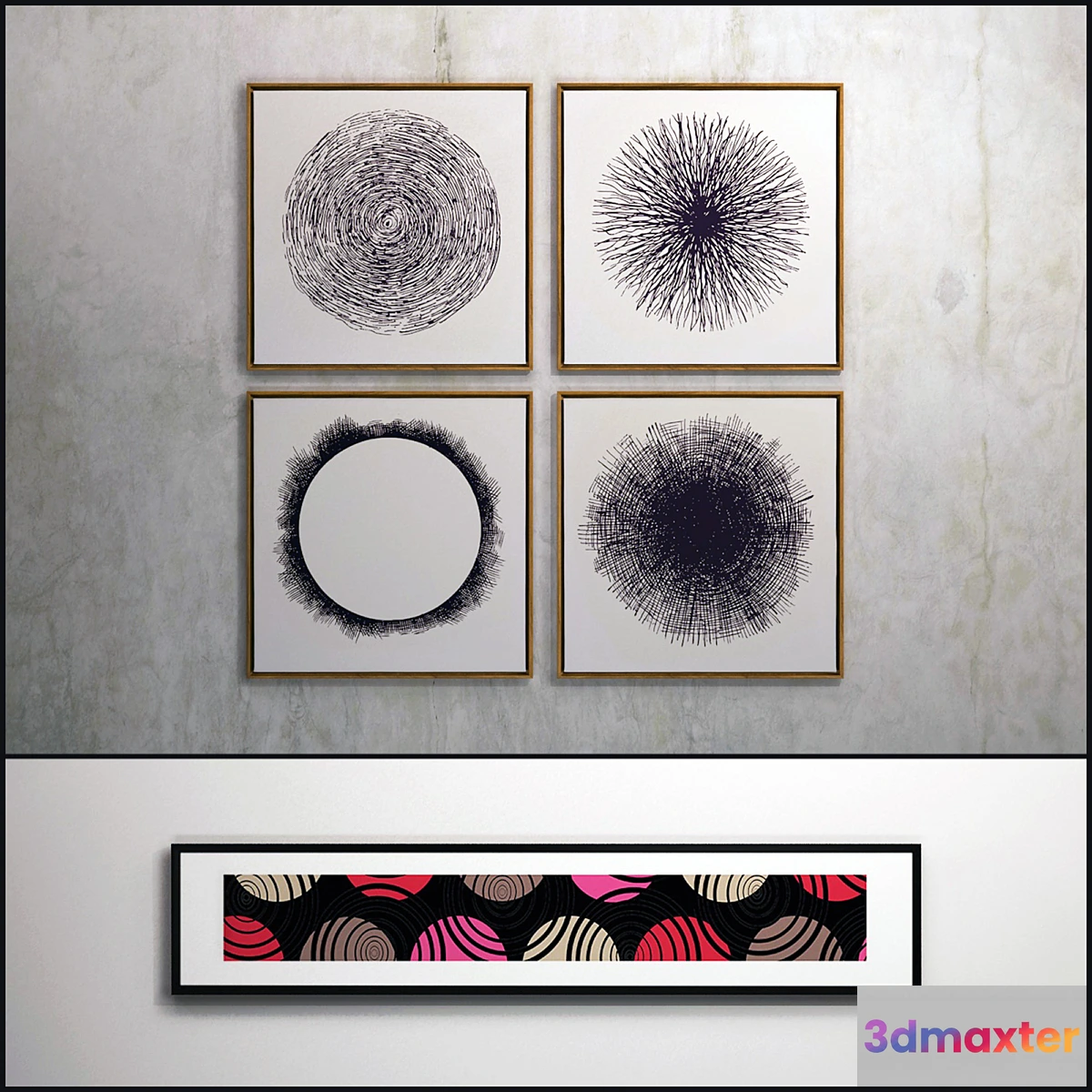 638863 - The picture in a frame 7 piece (Collection 21) Abstract