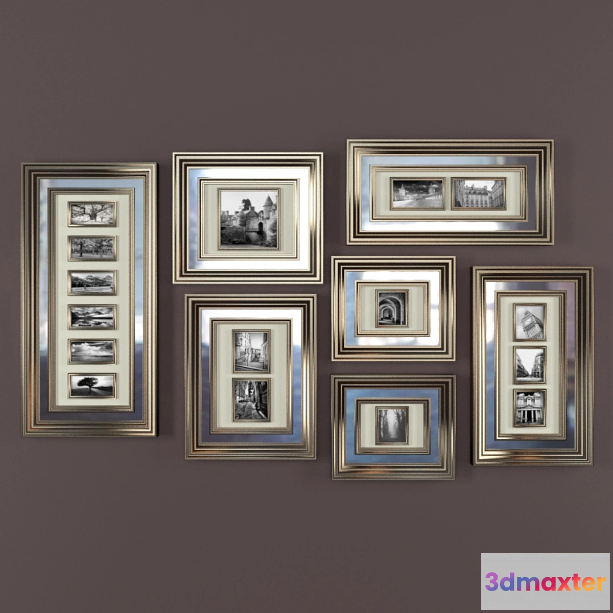 638893 - Baguettes Mirrored Collage Frame Gallery