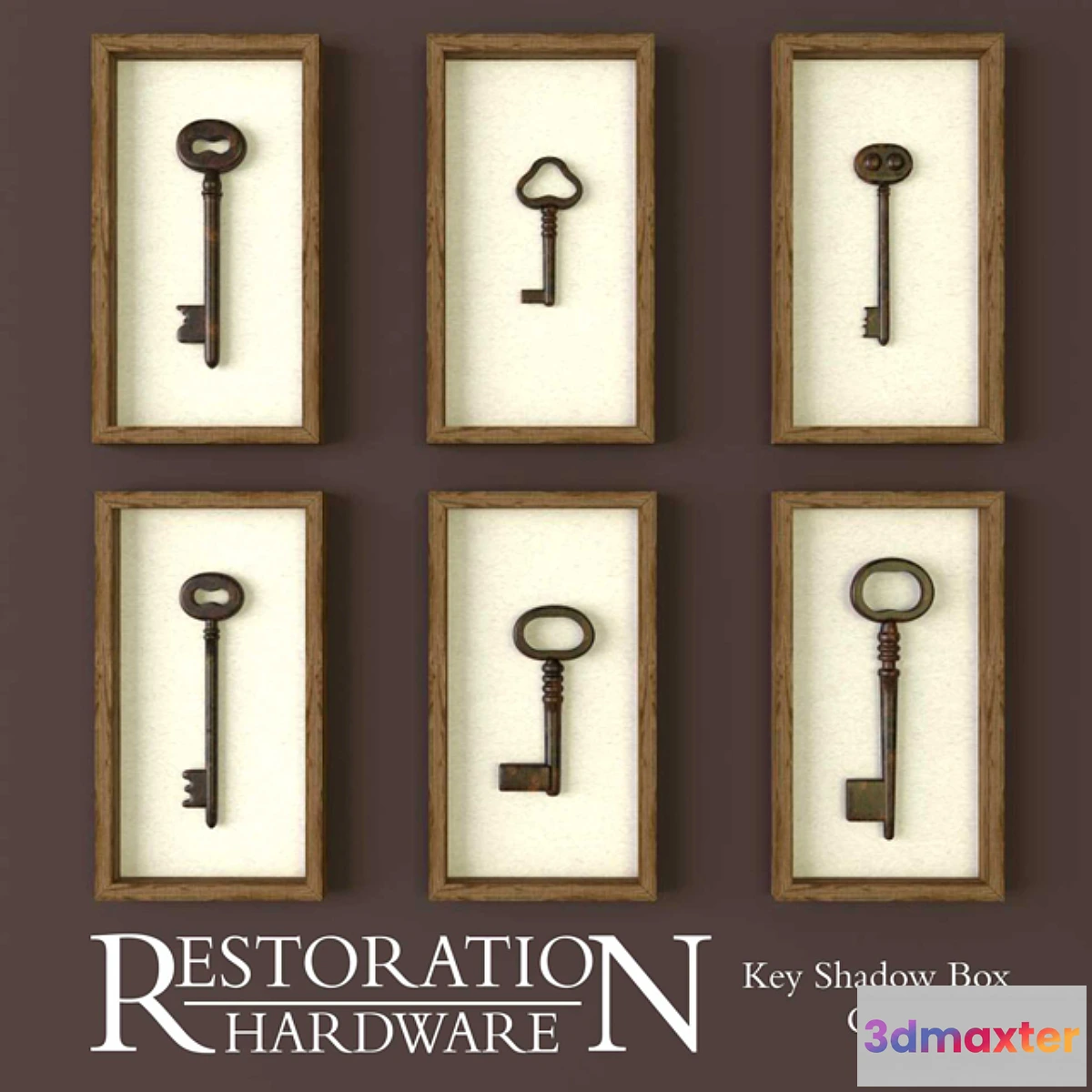 641959 - Restoration Hardware Key Shadow Box Collection