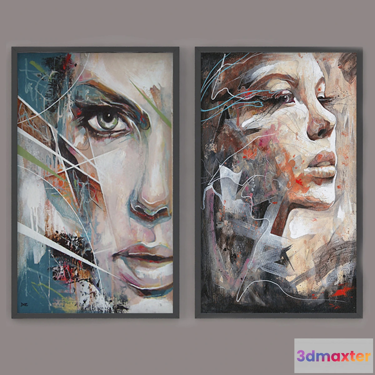 651991 - Set of modern paintings “ART”