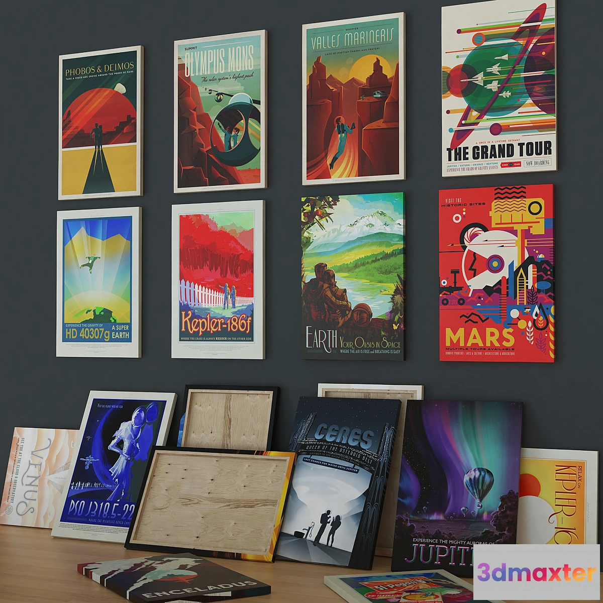 652035 - SpaceX and NASA vintage posters