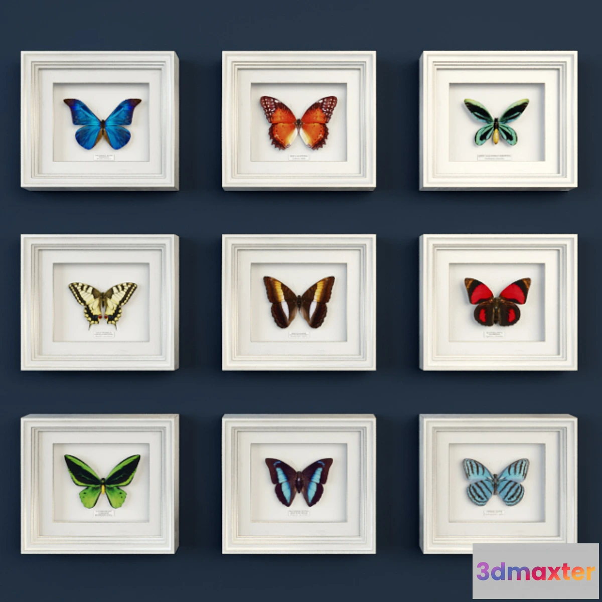 652129 - Decorative set of butterflies