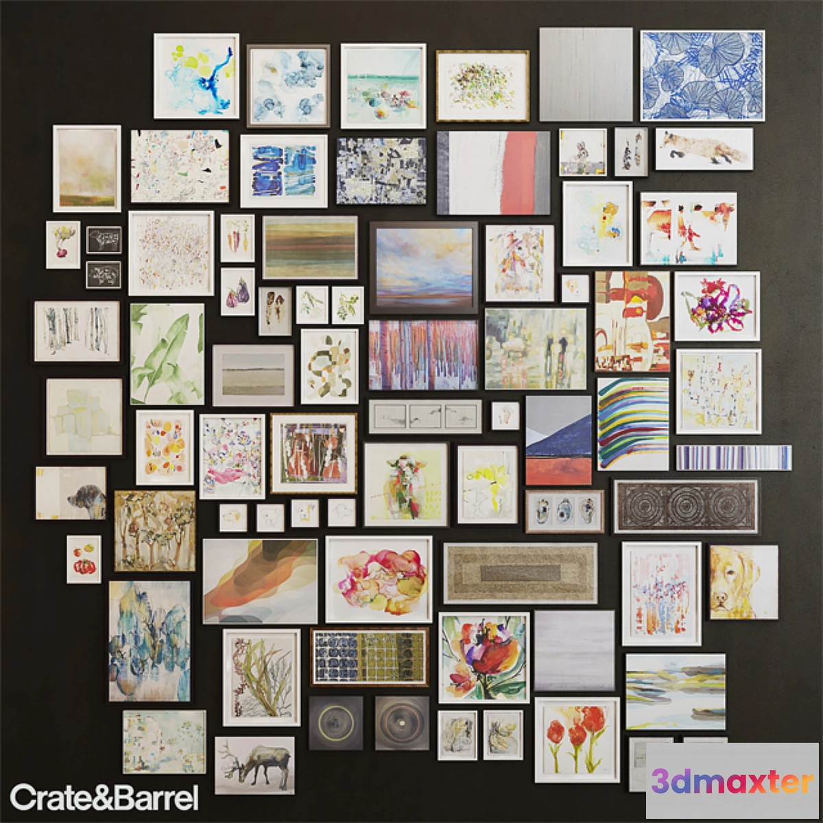 652147 - crate&barrel set of paintings - No.2