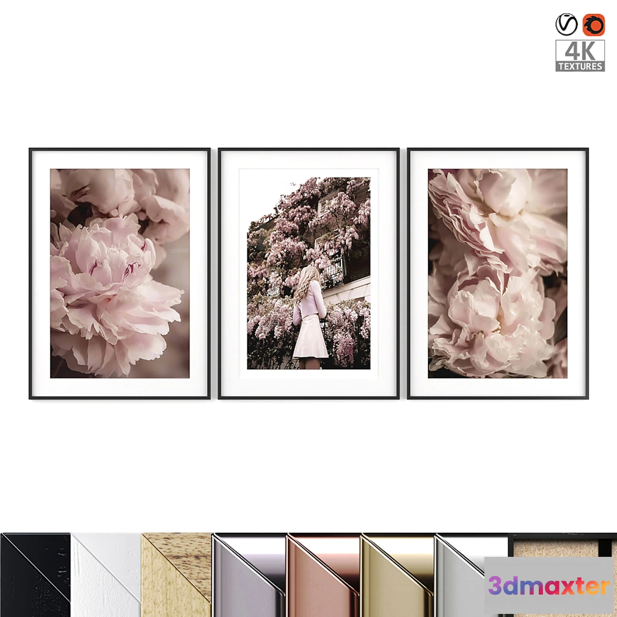 659741 - Poster Set “Blooming Peony”