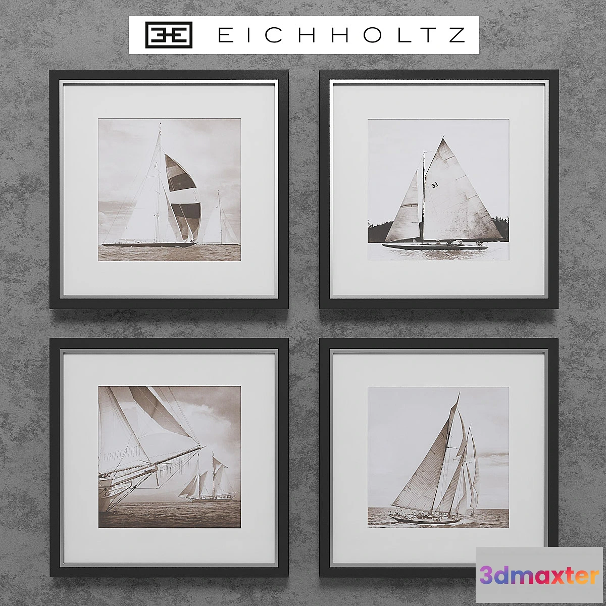 669167 - Eichholtz Set of 4 Boat Prints