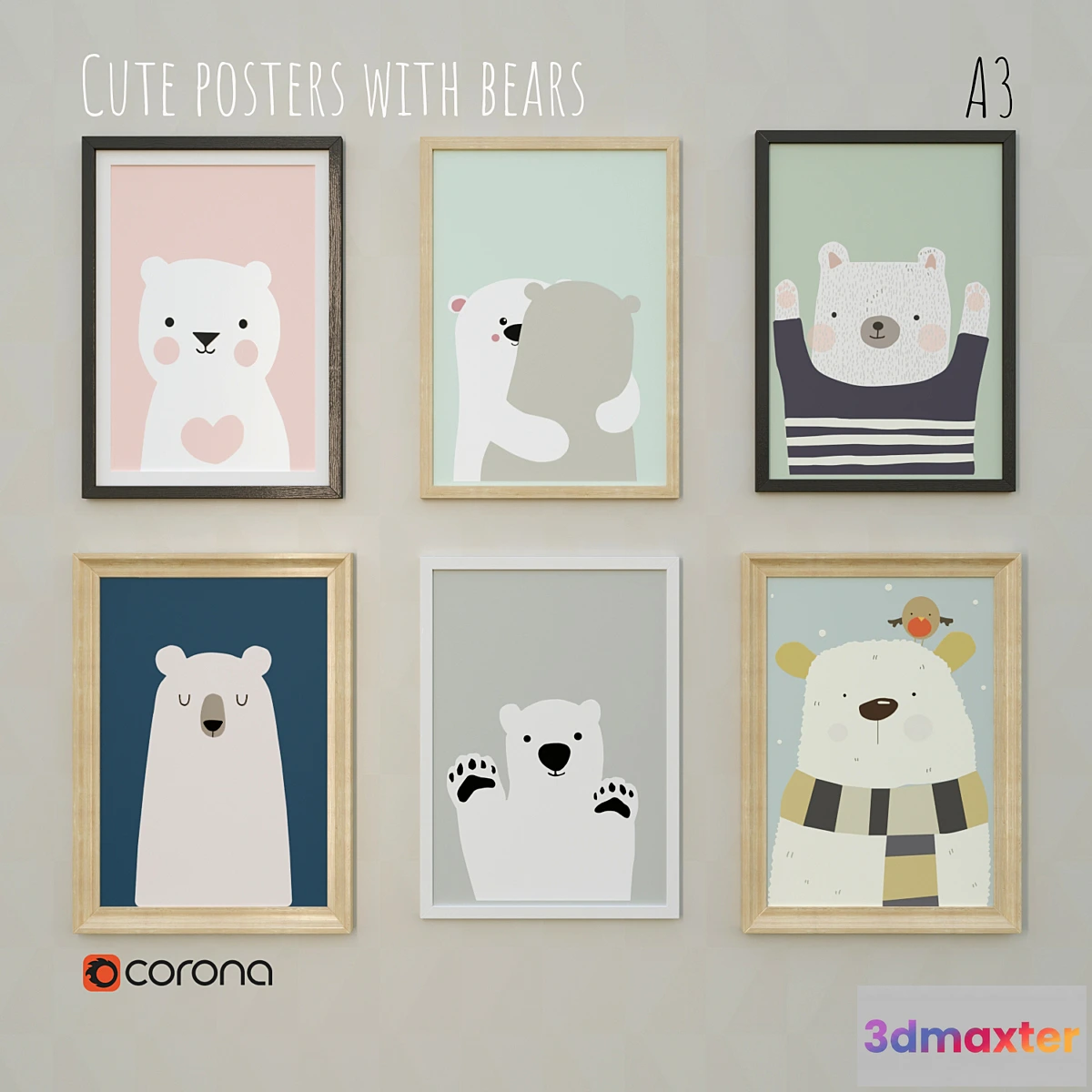 670185 - Posters in the nursery with bears