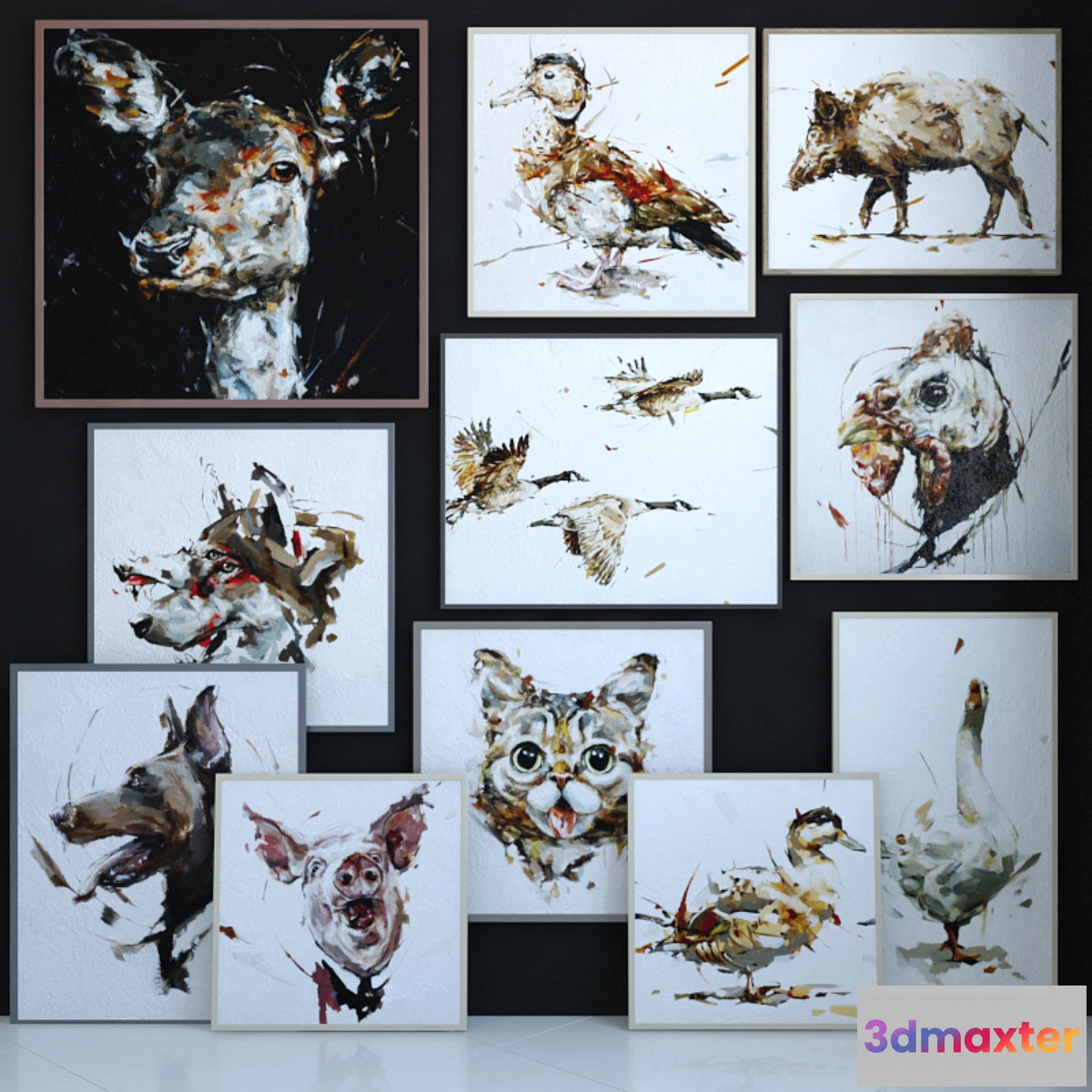 674047 - Collection of pictures with animals