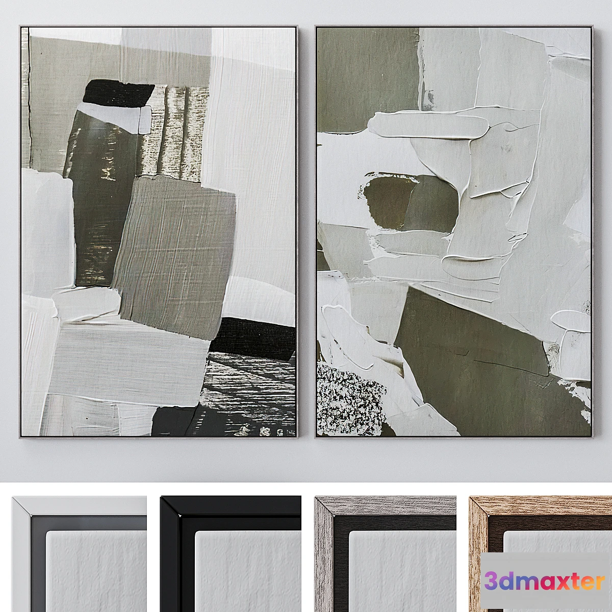 682086 - Set of large wall paintings 1989