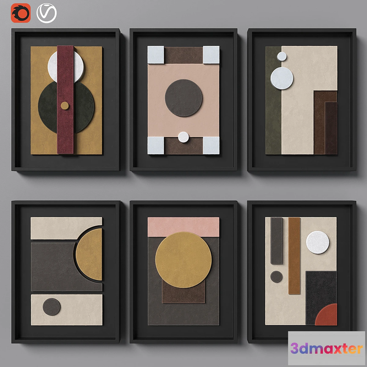 704772 - Giobagnara Tabou Decorative Wall Sculpture Set