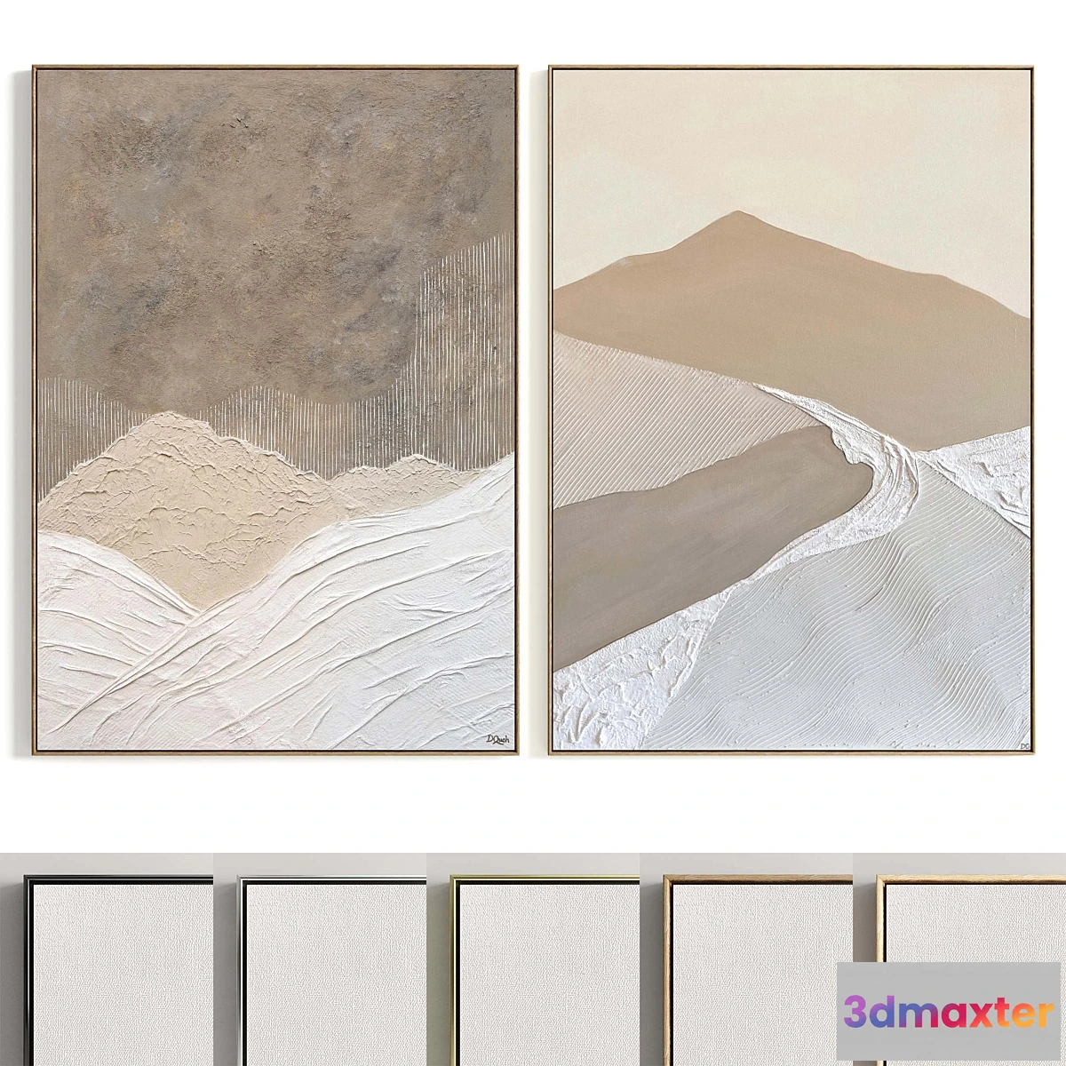 704822 - Plaster Two Photo Frames T-360