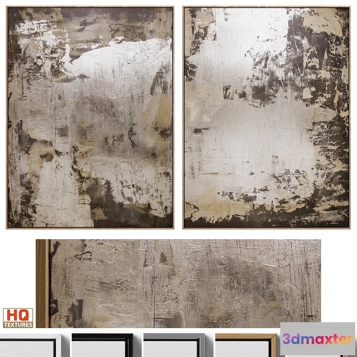 704846 - Large Abstract Neutral Wall Art C-433