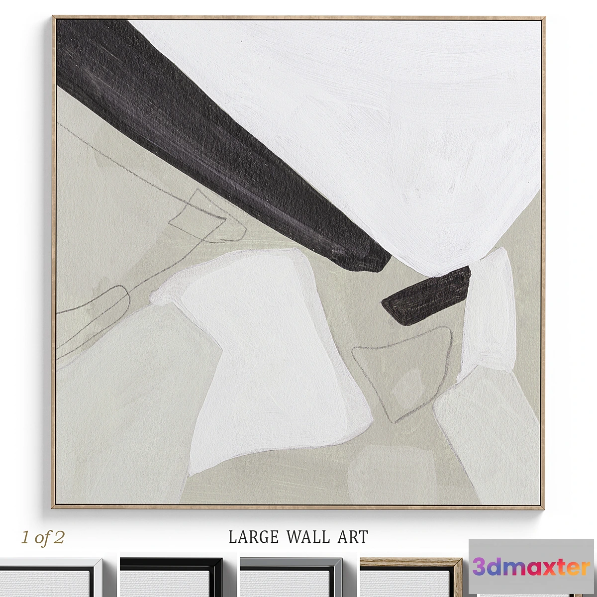 704898 - Textural Abstract Neutral Wall Art C-380