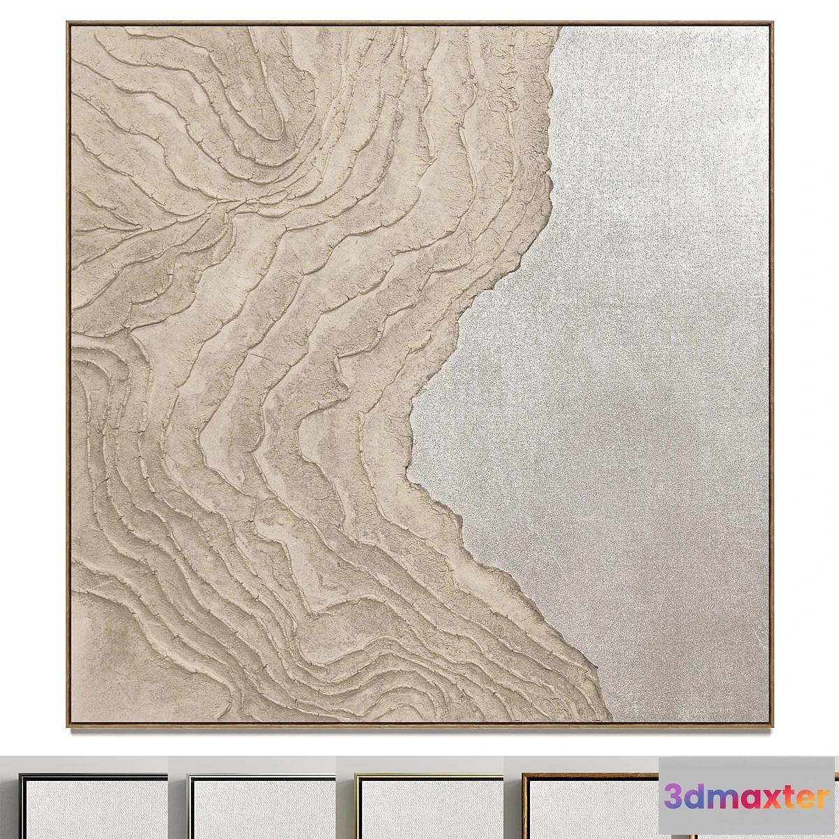 704946 - Plaster two square photo frames 34