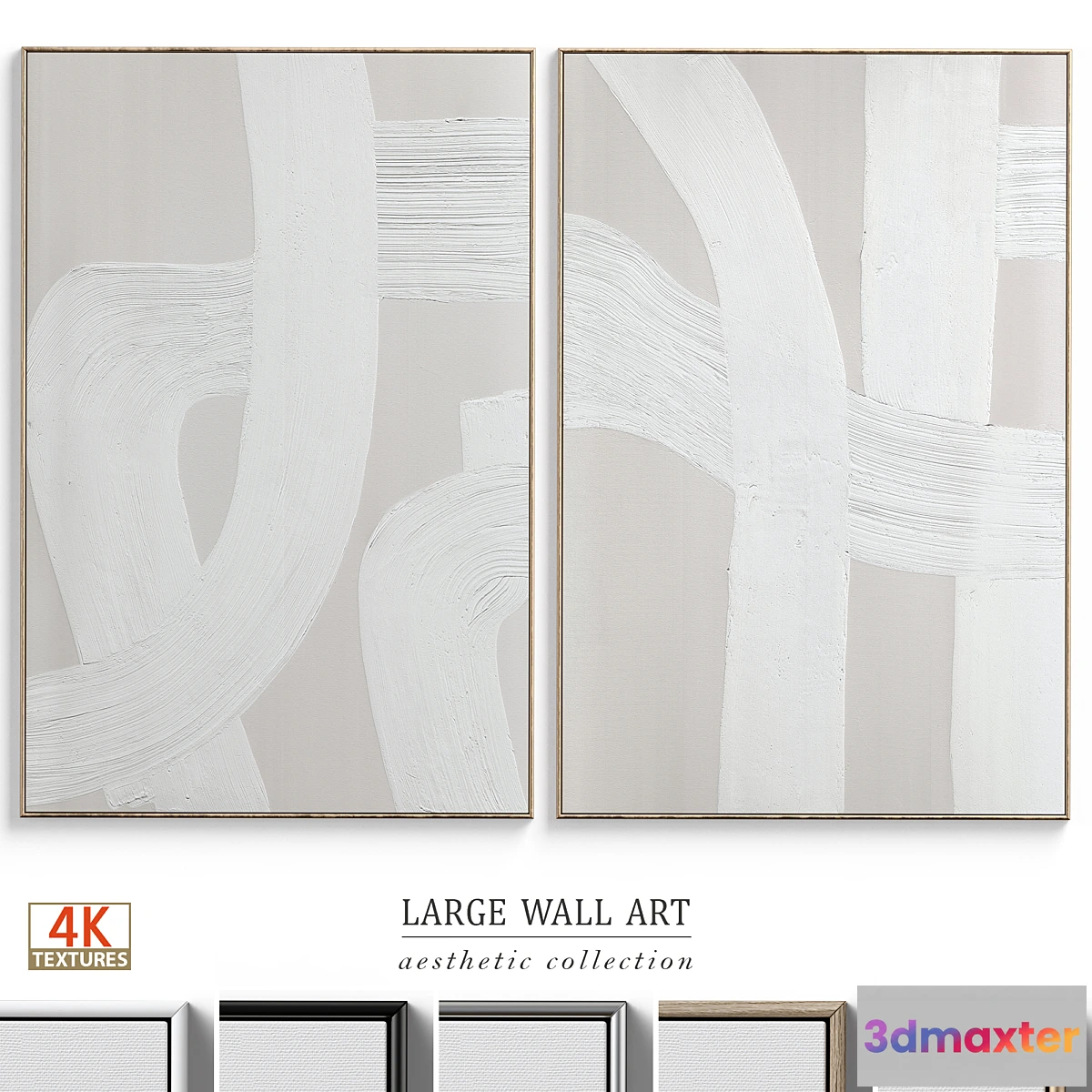 704950 - Abstract Textural Plaster Wall Art C-399