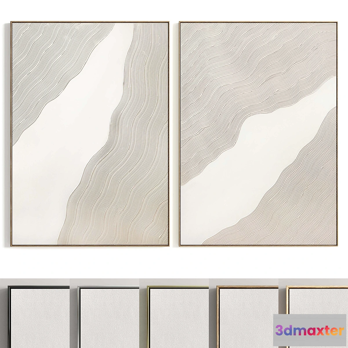 704988 - Plaster Two Photo Frames T-346