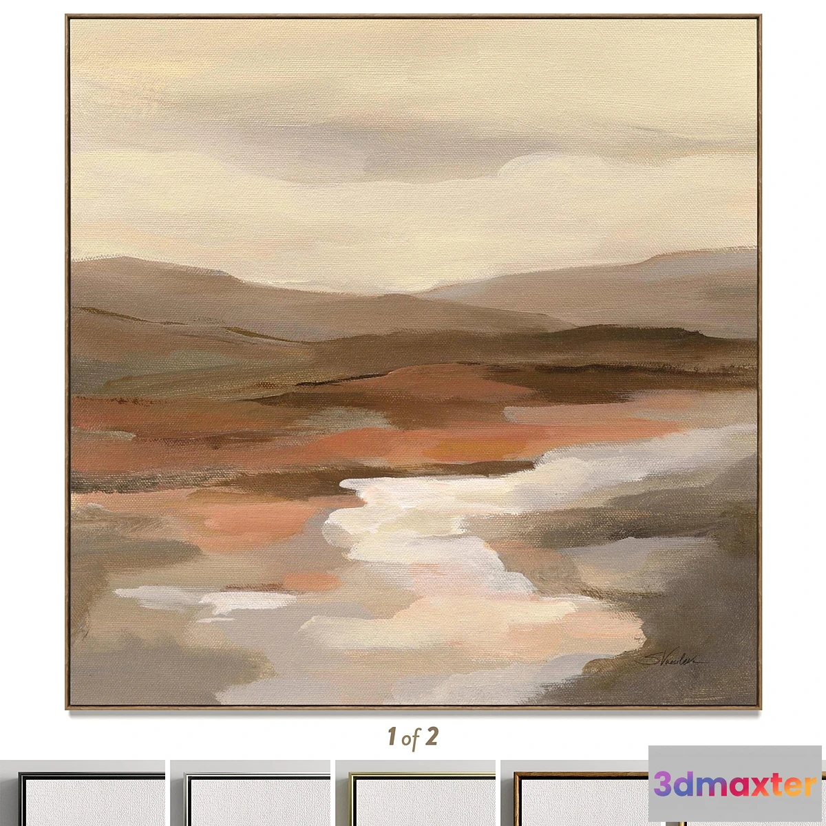 704992 - Plaster two square photo frames T-147