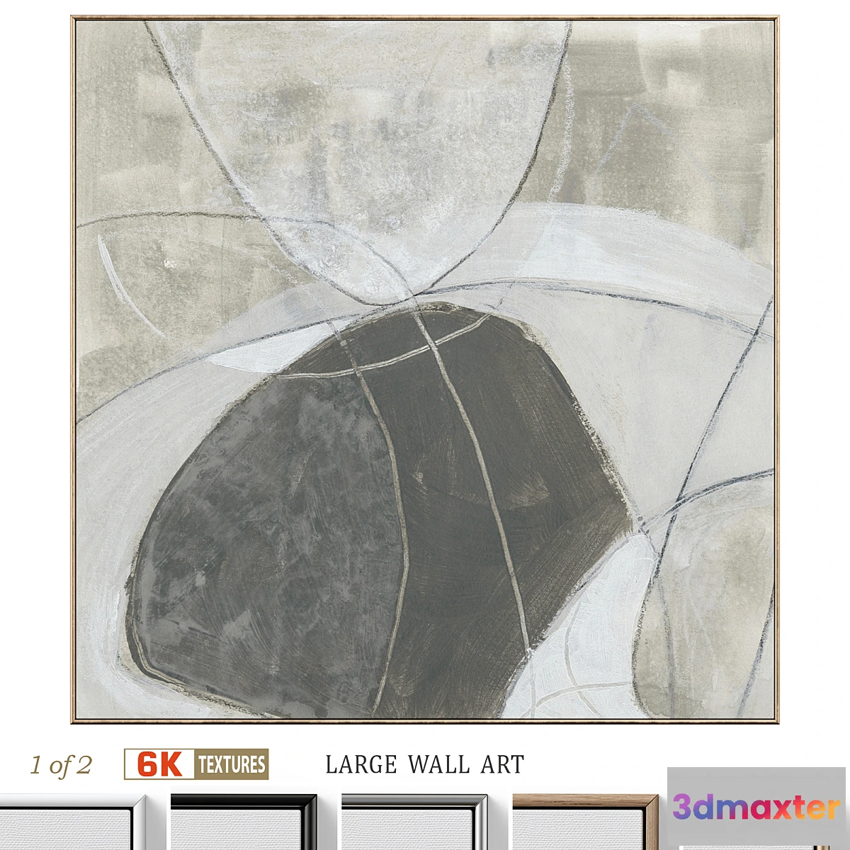 705020 - Large Abstract Neutral Textural Wall Art C-797