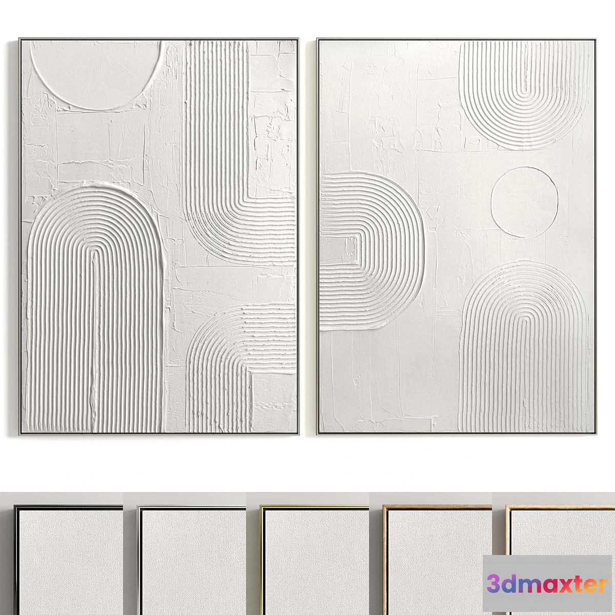 705074 - Plaster Two Photo Frame T-261