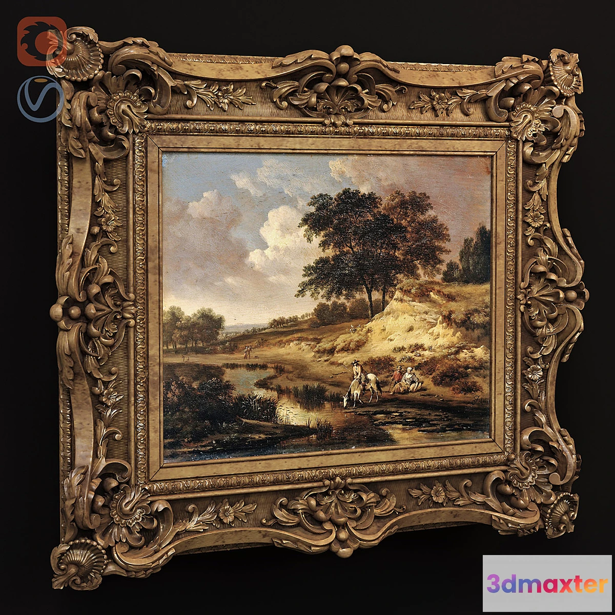 723086 - Picture in a carved frame. - No.2