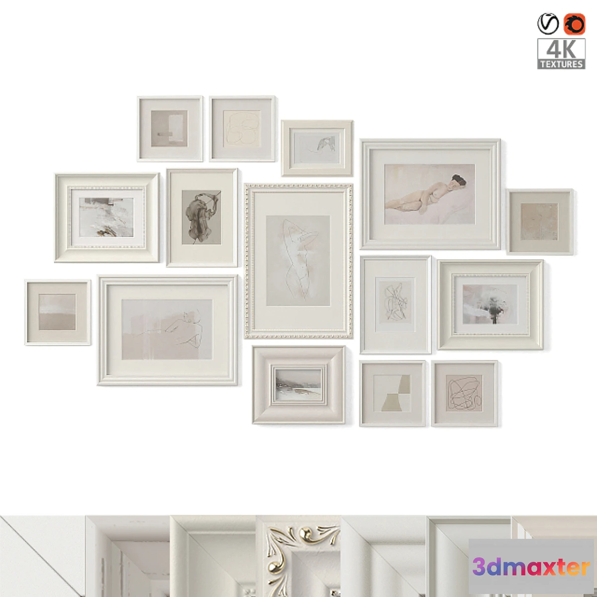 741757 - Paintings in classical frames - No.2