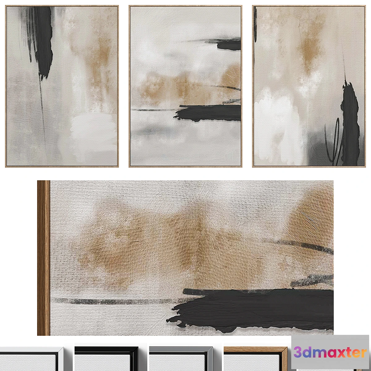 769723 - Abstract Neutral Wall Art C-437 - No.2