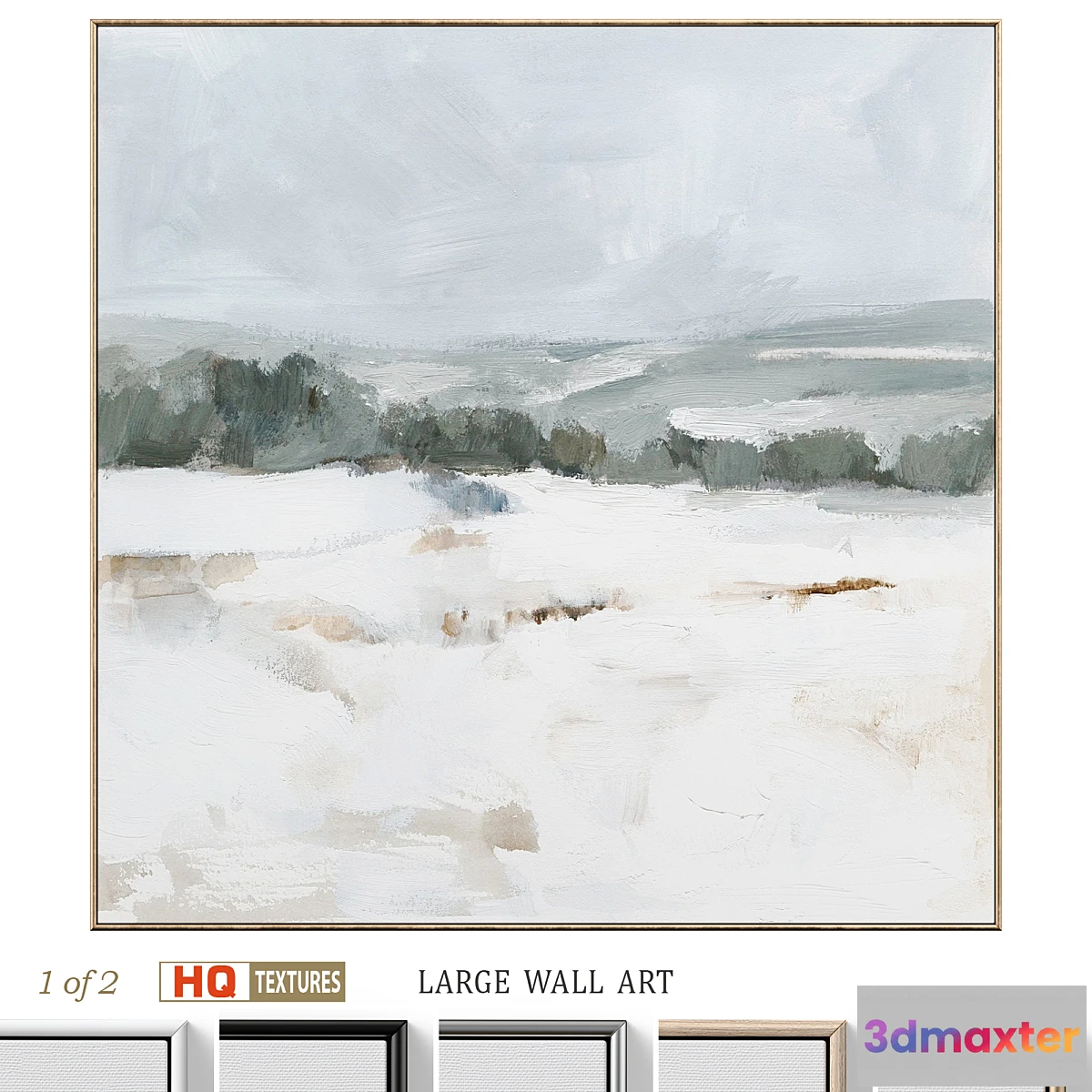 769755 - Large Abstract Neutral Textural Wall Art C-735 - No.2