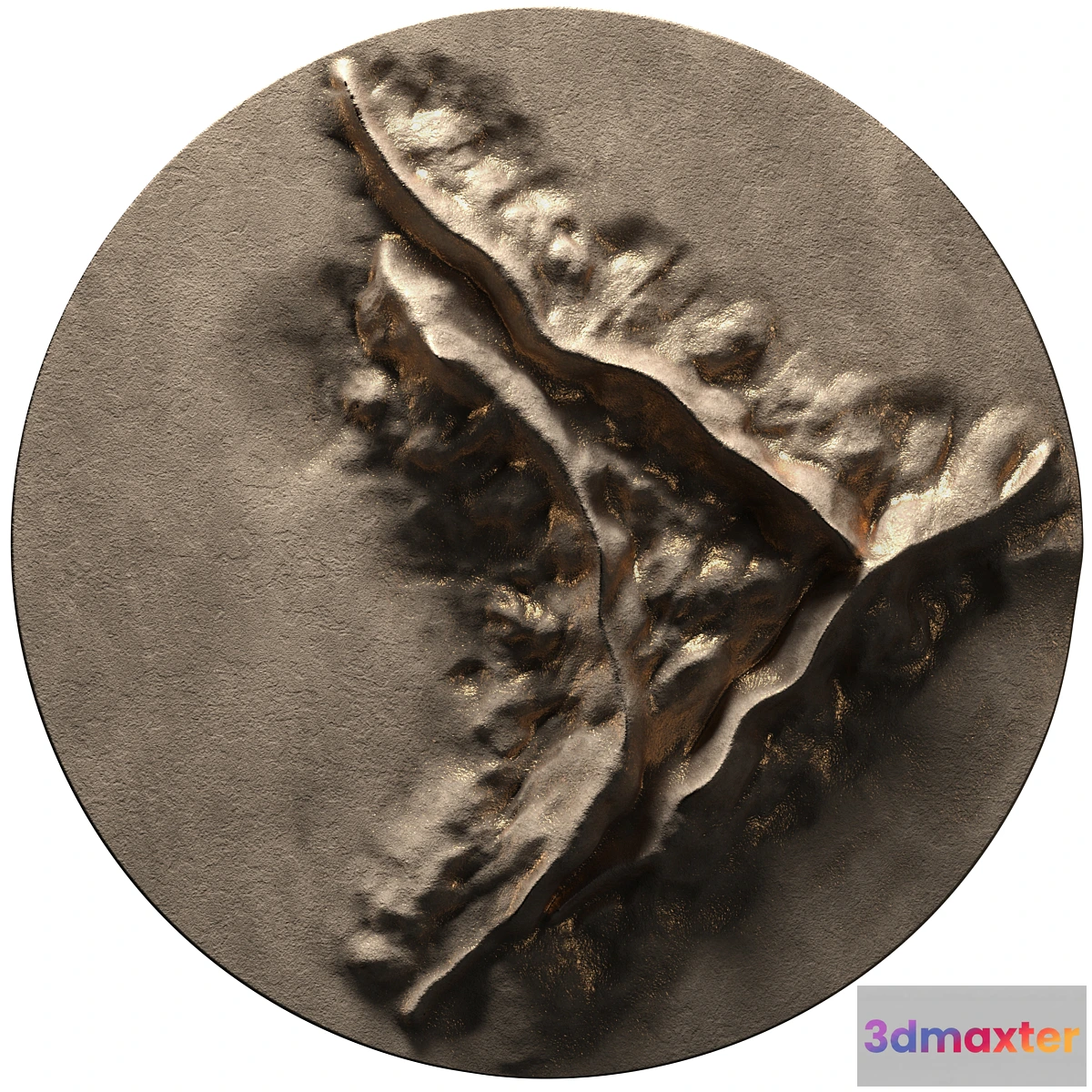 769835 - Round Panel on the wall Crater - No.2