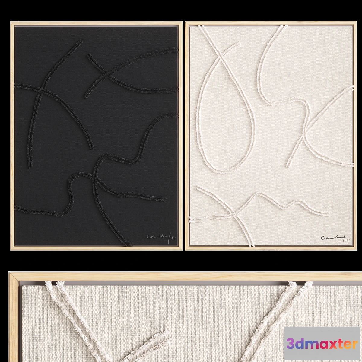 769897 - Hand embroidery on linen. Set_1 - No.3