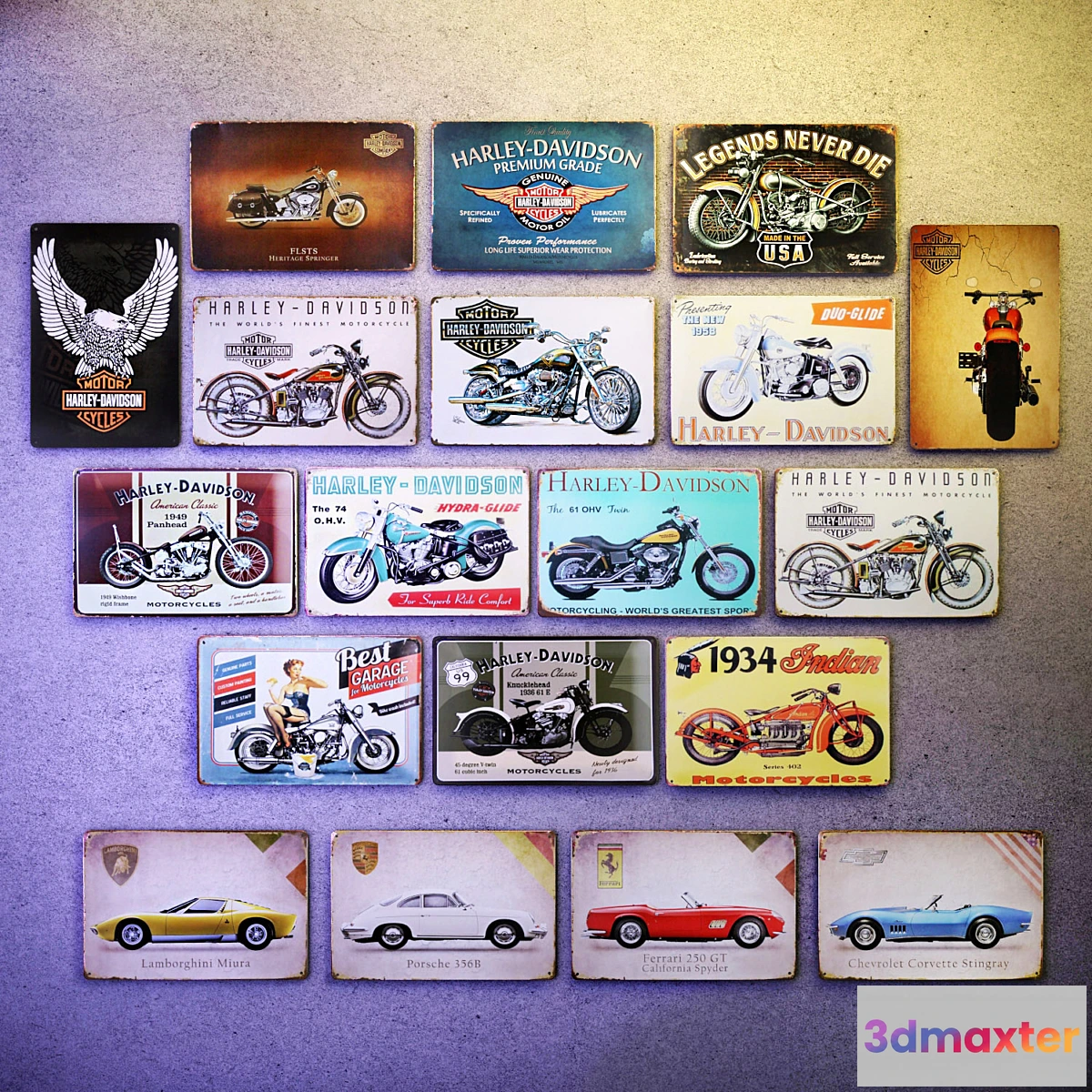 804676 - Metal decorative plate - a collection №4. Auto-Moto