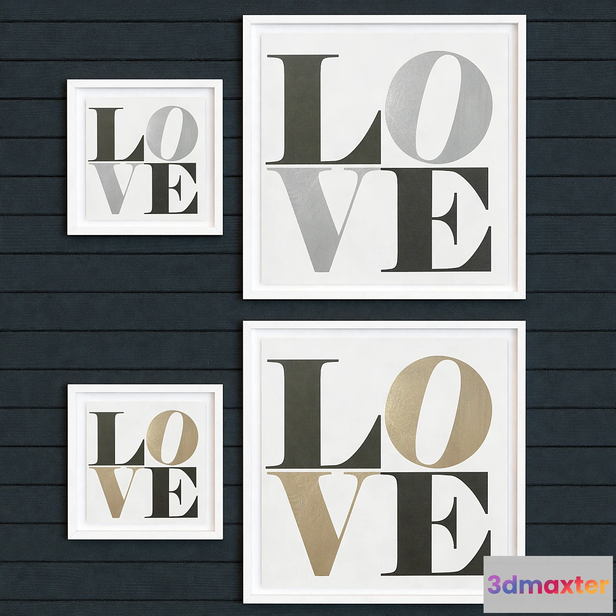 810214 - LOVE METALLIC FOIL ART - No.2
