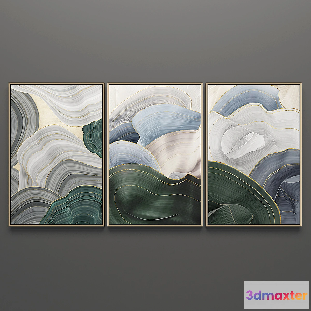827744 - Set of triptych paintings 6 - No.3