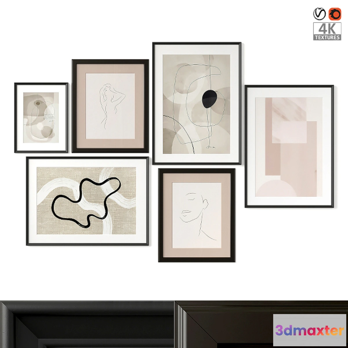 882792 - Abstract paintings set - No.4