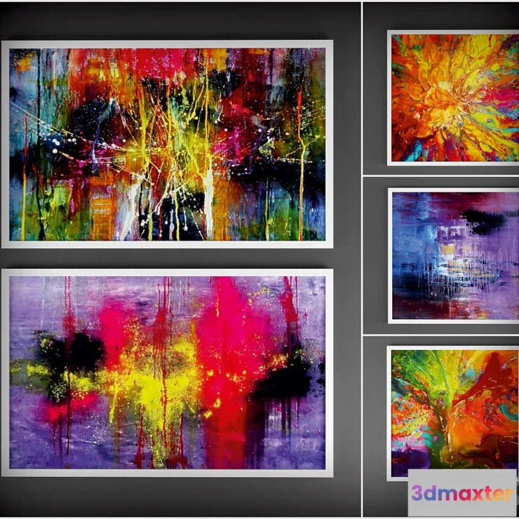 897594 - Collection of paintings “Abstract” 2