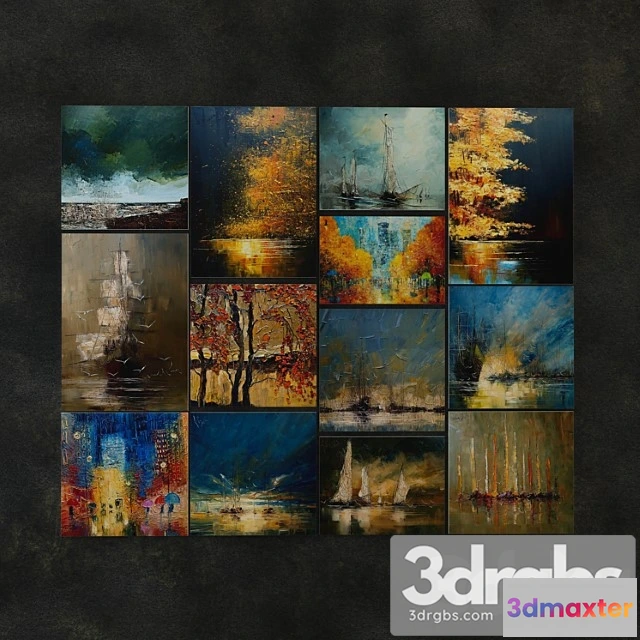 925832 - 13 Large Paintings by Justin Copenia