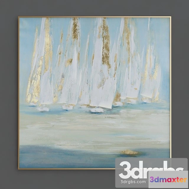 925956 - Blue And Grey Wall Art Canvas