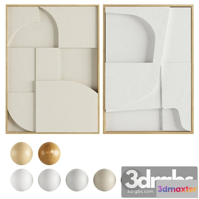 926272 - Iolastudios Plaster Painted Relief Artwork