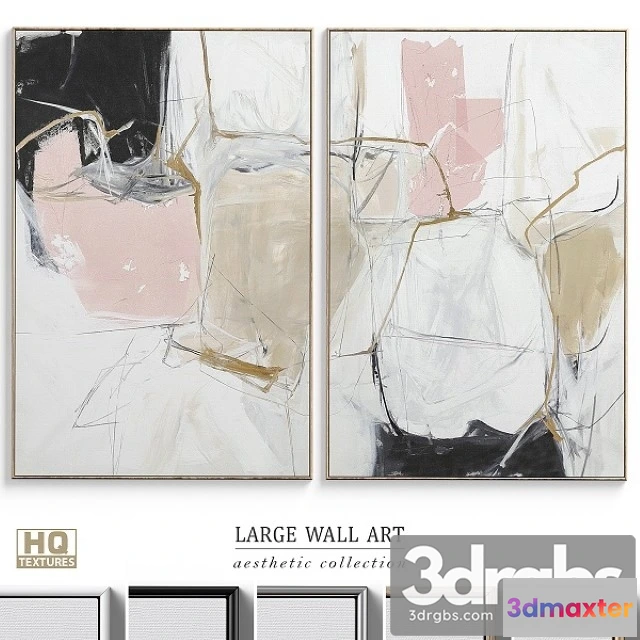 926312 - Large Abstract Neutral Wall Art C 378