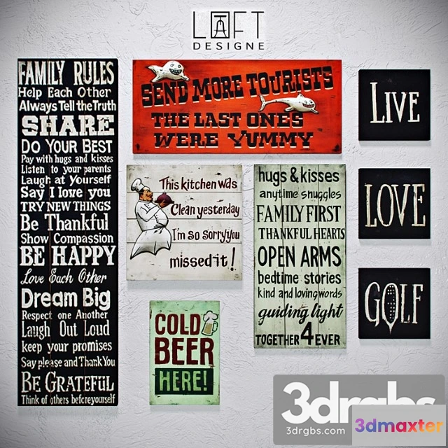 926362 - Loftdesign Nastiennyi Postier Set 001