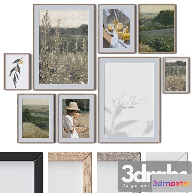 927084 - Set Of 8 Wall Paintings 2590