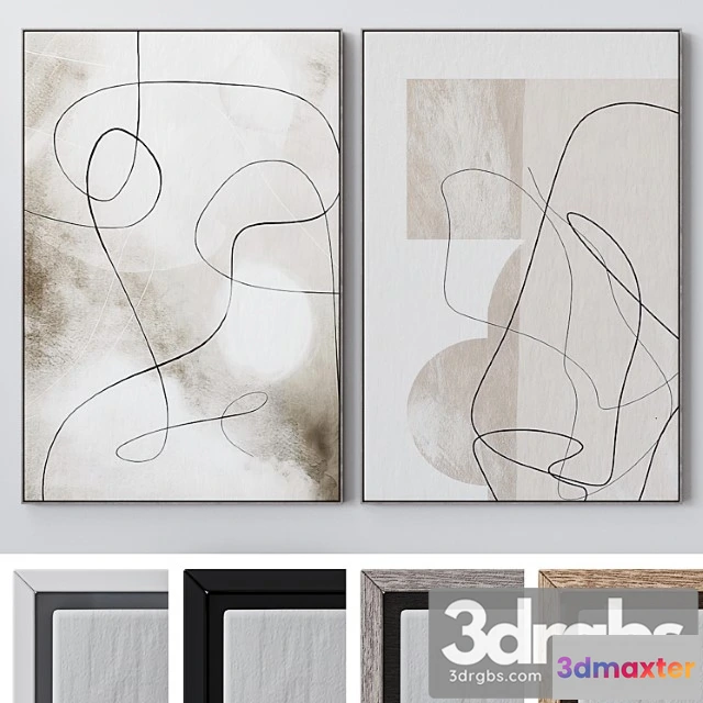 927102 - Set Of Large Wall Paintings 2074