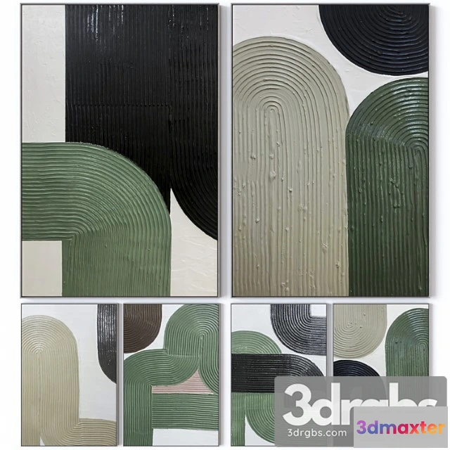 927140 - Set Of Six Large Wall Paintings 2458