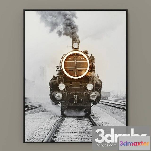 927186 - Steam train led art rh