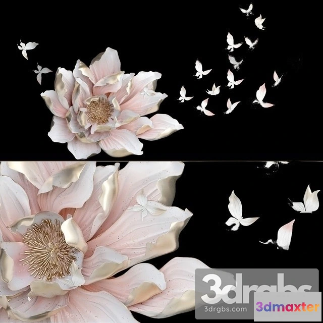 927248 - Wall Decor Flower Butterfly