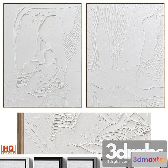 927294 - White Textural Plaster Wall Art C 438
