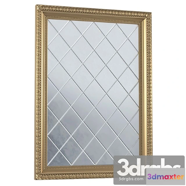 1020844 - Antique beveled mirror in classic frame. beveled accent mirror