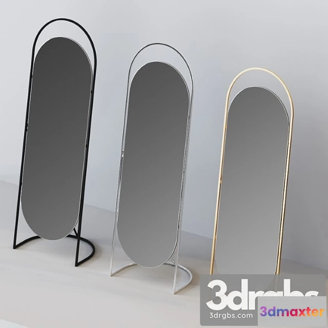 1020908 - Folded ellipse standing mirror